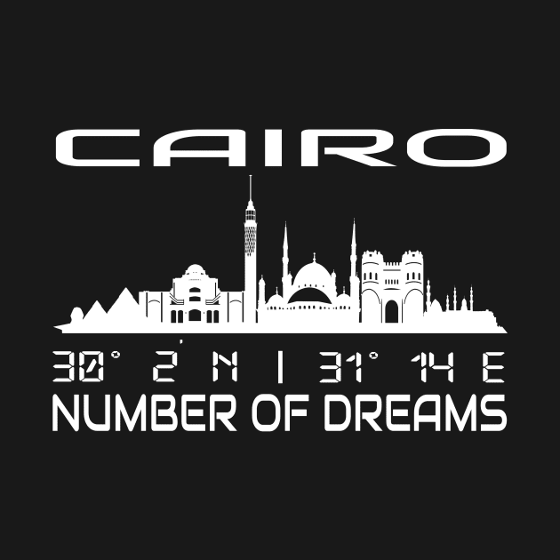 Cairo Skyline Gps Coordinates Egypt by NoPlanB