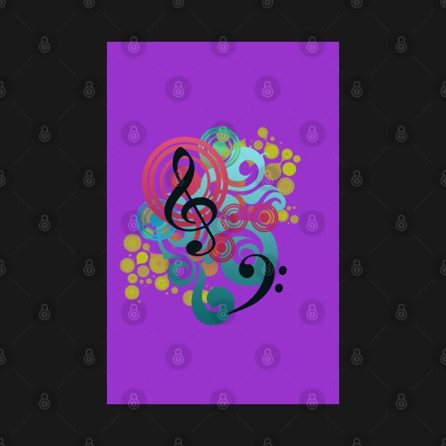 Music swirl (purple) by InspiraImage