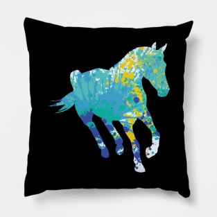 Cool horse horses colorful animal TShirt Pillow