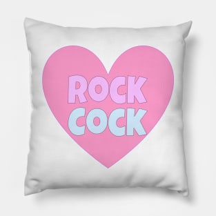 Rock Cock Heart Pillow