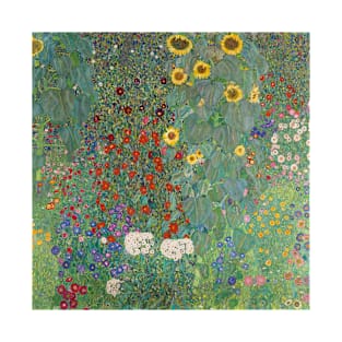 Farm Garden with Sunflowers by Gustav Klimt T-Shirt