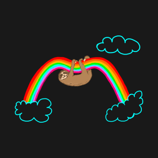 Sloth on a Rainbow T-Shirt