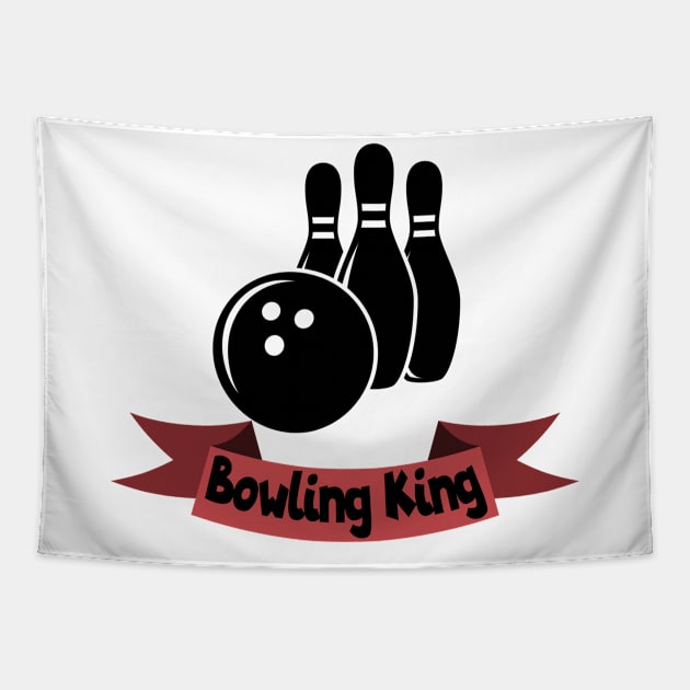 Bowling king Tapestry by maxcode