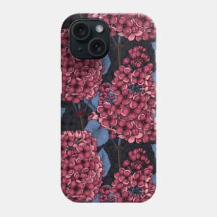 Red lilac on a dark background Phone Case