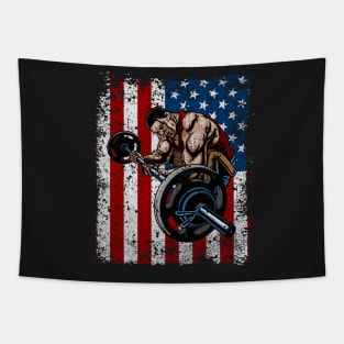 Weightlifter Preacher Curl Gym Tapestry