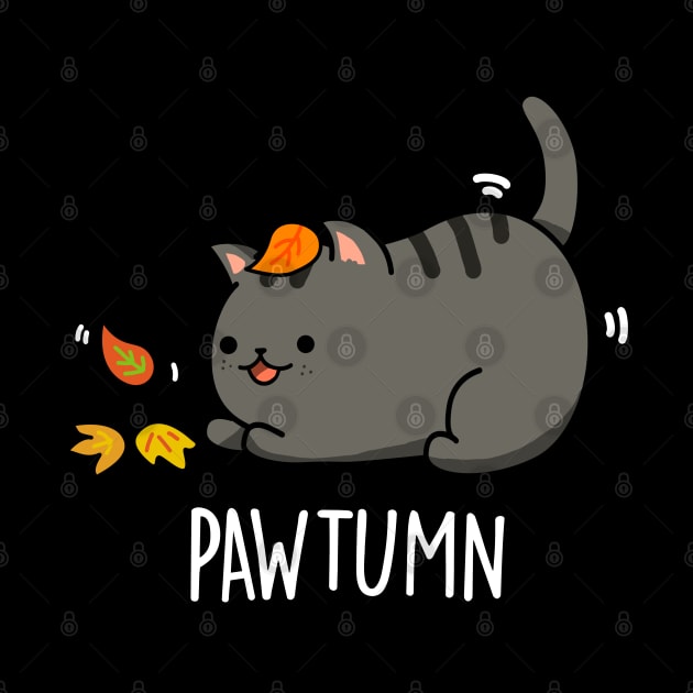 Pawtumn Cute Cat Autum Pun by punnybone