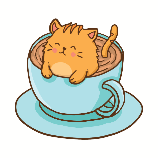 Cute Cat in cup of Cappuccino by Nowhereman78