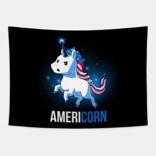 Lovely Horse Unicorn American Flag Costume Gift Tapestry