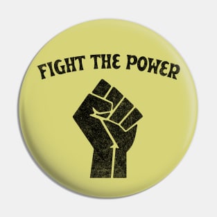 Fight The Power - Faded/Vintage Style Black Power Fist Pin