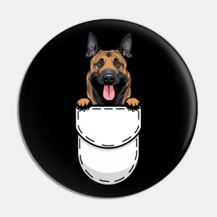 Funny Belgian Shepherd Malinois Pocket Dog Pin