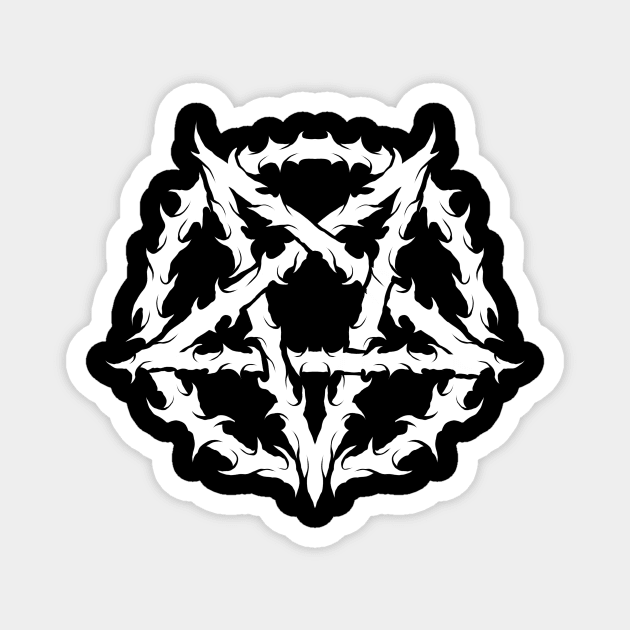 Pentagram satanic Magnet by DANI_DARKART