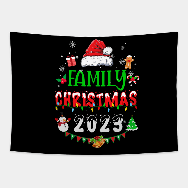 Matching Family Christmas 2023 Team Santa Elf Squad Tapestry by James Green