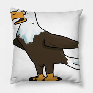 Cute Bald Eagle Drawing Pillow