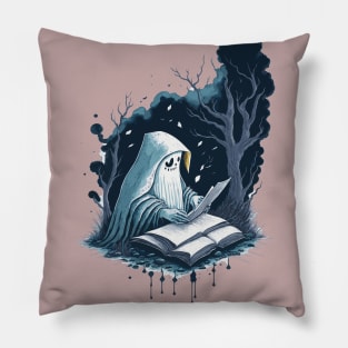 Ghost reading letters Pillow