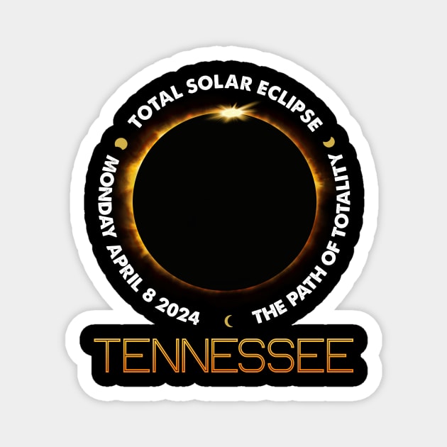 TENNESSEE Total Solar Eclipse 2024 American Totality April 8 Magnet by Sky full of art