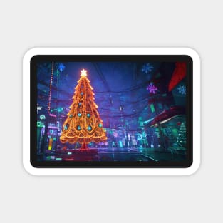 Futuristic Christmas Magnet