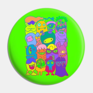 Crazy Monster Party Pin