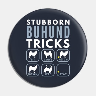 Stubborn Norwegian Buhund Tricks - Dog Training Pin