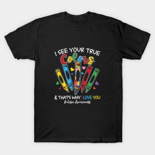 Llama Autism Shirt-I See Your True Colors-I Love You Llama Autism Shirt-I See Your True Colors-I Love You