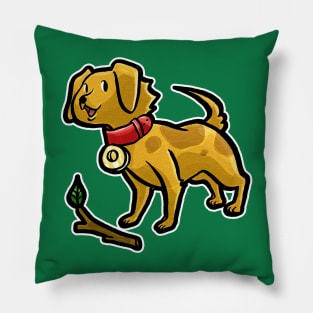 Dog Playing Fetch Pillow