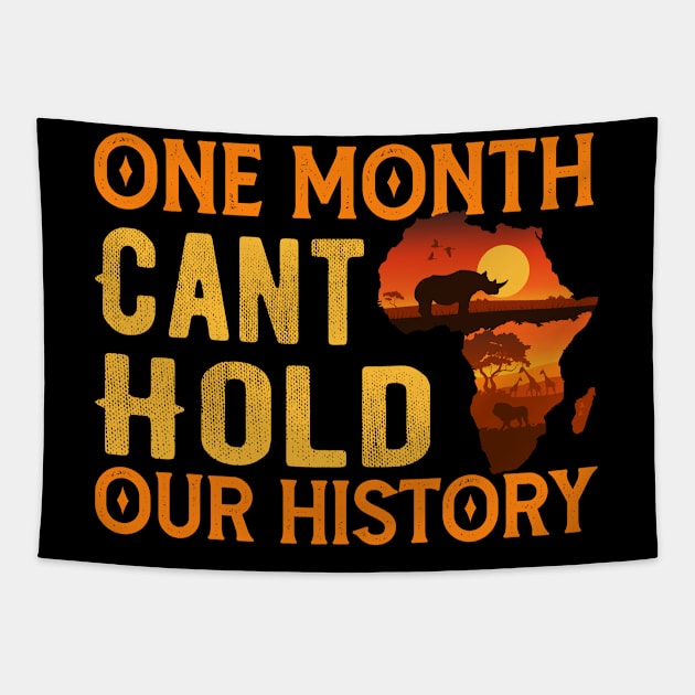 One month cant hold our history - black month history Tapestry by Mr.Speak