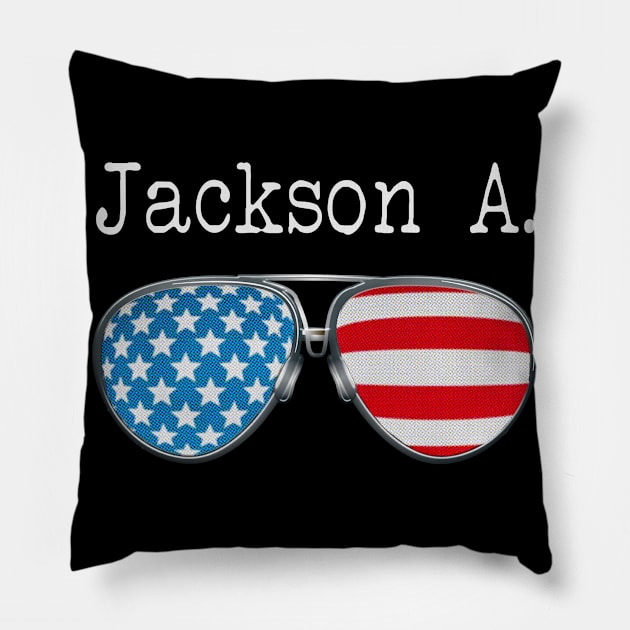 AMERICA PILOT GLASSES JACKSON Pillow by SAMELVES