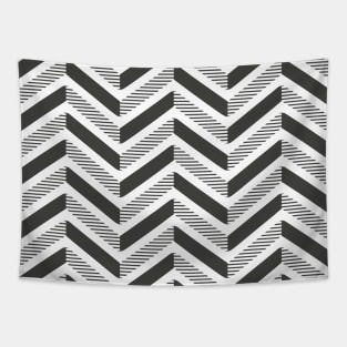 Abstract black and white geometric pattern Tapestry