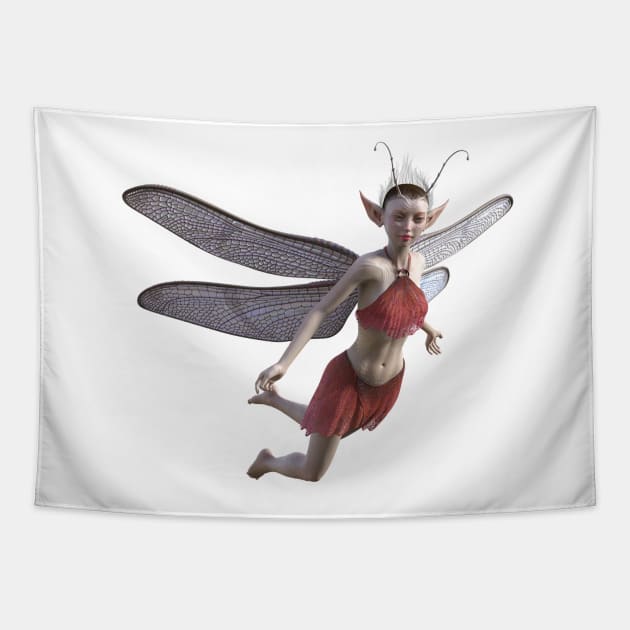 Beautiful  flying fairy Elf Tapestry by Carlosr1946