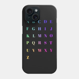 Rainbow Gradient Letter Sheet Phone Case