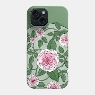 You Are a Rose in Green & Black Phone Case