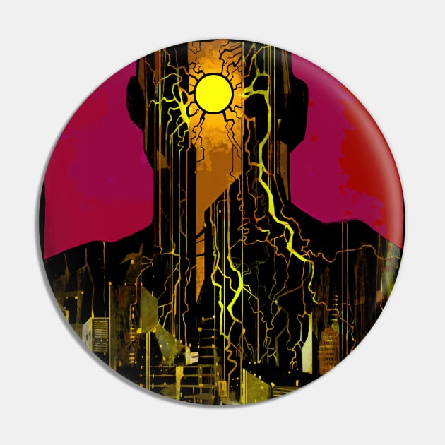 The World (Cyberpunk Tarot) Pin by Joshessel