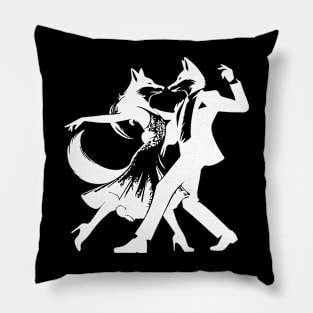 Cool Foxtrot design: Two dancing foxes! Pillow