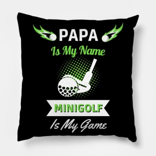 Mini Golf Papa Golfers Golf Player Fun Pillow