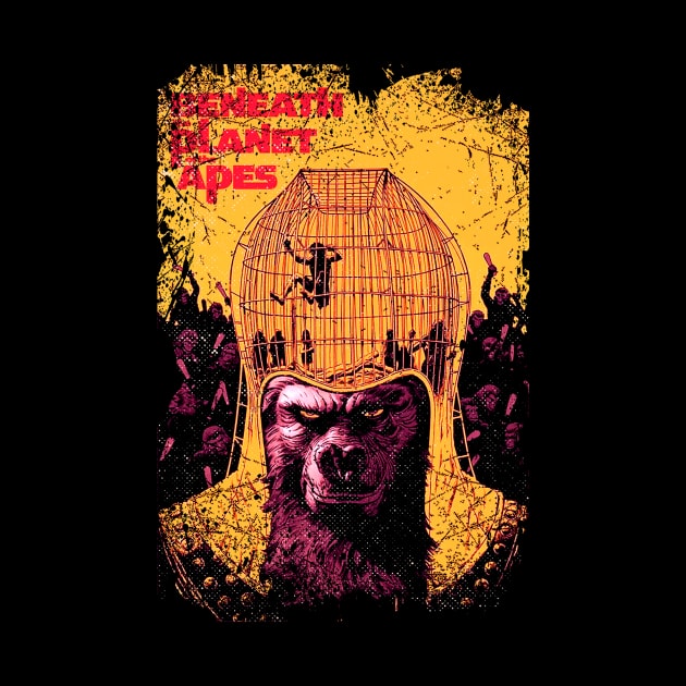 Unearthed Secrets Beneath The Planet Of The Apes by Skateboarding Flaming Skeleton