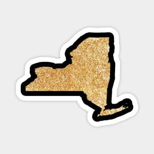 Golden New York Magnet