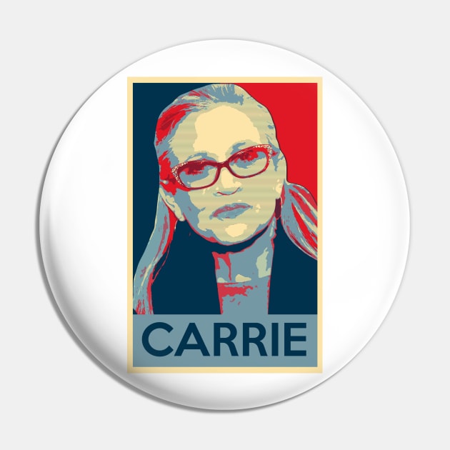 Carrie Fisher Poster Pin by baranskini