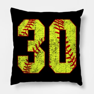 Fastpitch Softball Number 30 #30 Softball Shirt Jersey Uniform Favorite Player Biggest Fan Pillow