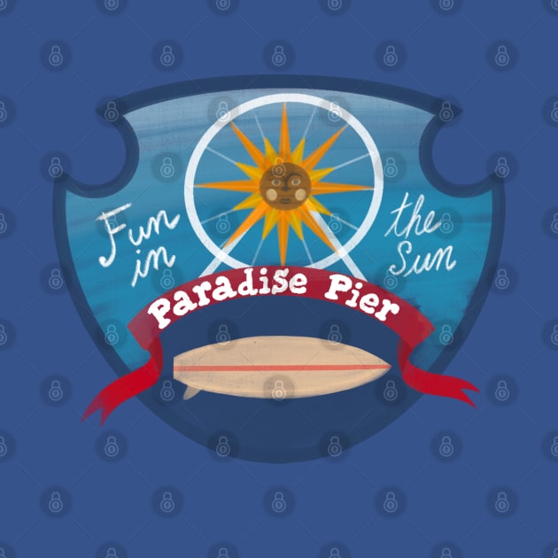 Paradise Pier Logo by zipadeelady