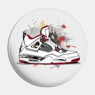 AJ IV - Sketch ! HOT WEAR !!! NEW DRIP !!! paint splatter!!! Pin