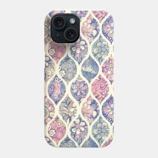 Patterned & Painted Floral Ogee in Vintage Tones Phone Case