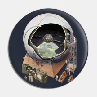 Fred Freeman space flight simulator cutaway illustration Pin