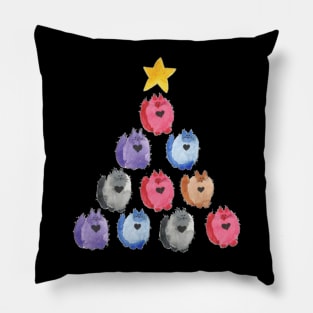 Cat Christmas Tree Pillow
