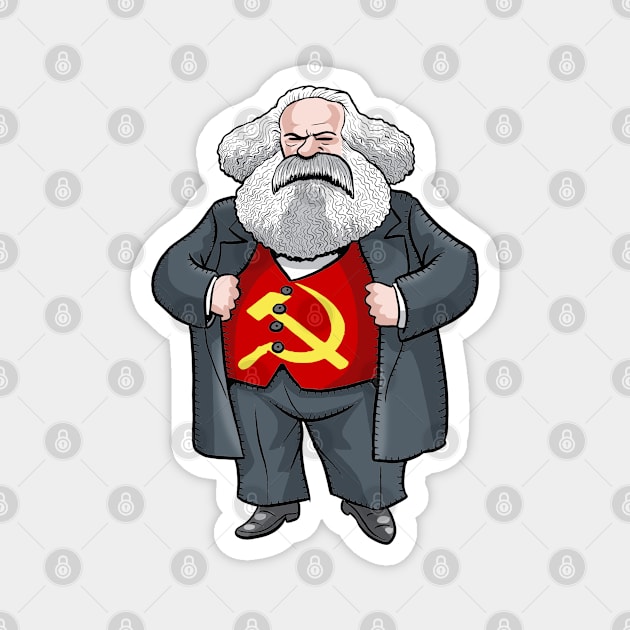 Karl Marx Magnet by Mackaycartoons