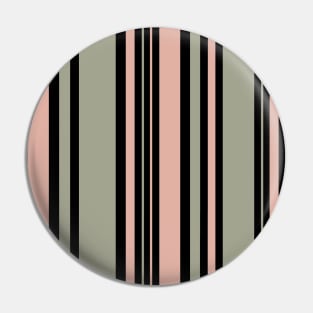 Pink and Moss Stripes Pin