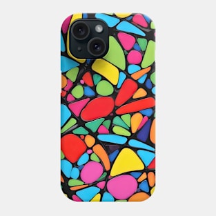 Abstract Art seamless pattern retro vintage 80s mosaic style Phone Case