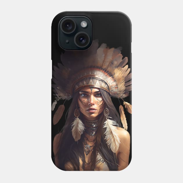 Native American Woman Phone Case by Snoe