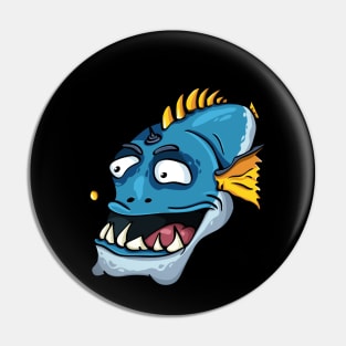 Funny Crazy Fish Pin