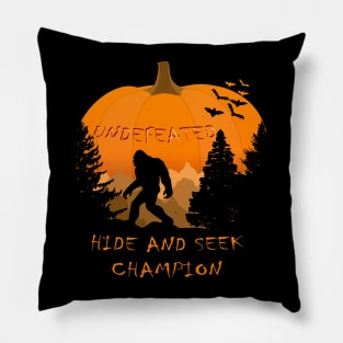 Halloween Bigfoot Hide And Seek Champion Pillow