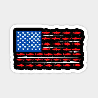 American Flag Fish Magnet