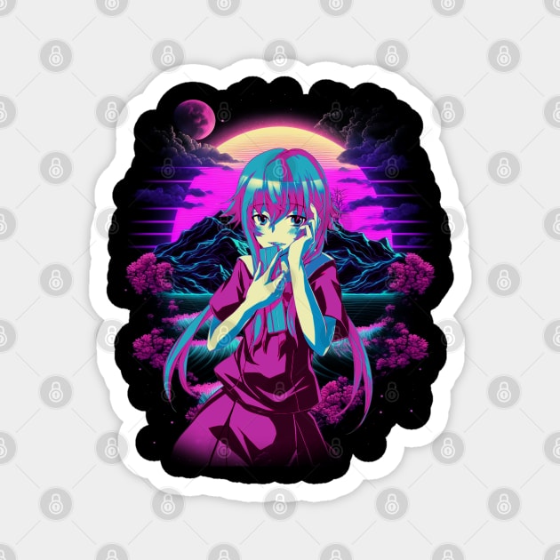 Mirai Nikki Twisted Reality Magnet by A Cyborg Fairy